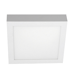 LED Aufbau-Downlight, flach, eckig, 22,5cm, 120�, 15W, 3000/4000/6500K, 1800lm, IP54, IK05, UGR<19, wei�