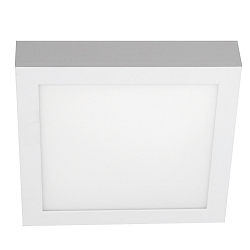 LED Aufbau-Downlight, flach, eckig, 29,5cm, 120�, 20W, 3000/4000/6500K, 2400lm, IP54, IK05, UGR<19, wei�