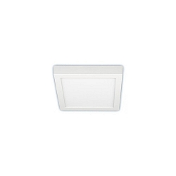 LED Downlight, square, 18W, 4000K, 1500lm, IP20, opal, white
