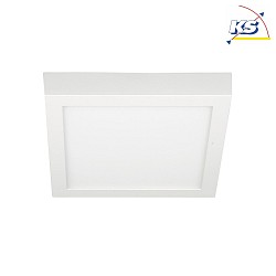 LED Downlight, square, 48W, 3000K, 3800lm, IP20, opal, DALI dimmable, white