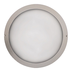 LED Au�enwandleuchte �27cm, IP65, 12W, 3000K, 1500lm, rund, Abdeckung opal, silber
