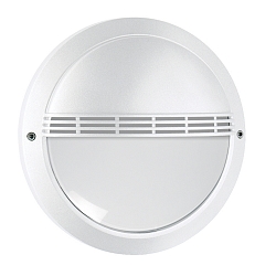 LED Au�enwandleuchte �27cm, IP65, 12W, 4000K, 1400lm, mit Gitter, rund, Abdeckung opal, wei�