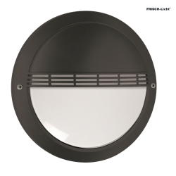 outdoor wall luminaire with grid IP65, black 