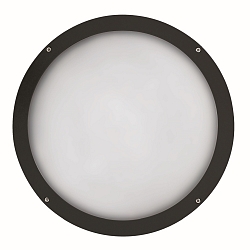 LED Au�enwandleuchte �39,5cm, IP65, 24W, 3000K, 3000lm, rund, schwarz