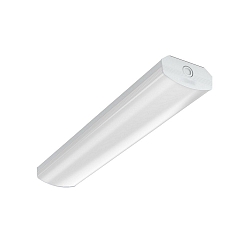 LED Damp-proof luminaire, convex, 16W, 3000K, 1900lm, IP40, DALI dimmable, white