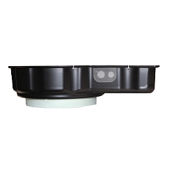 mounting pot with transformer tunnel, black