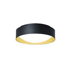 LED Wand-/Deckenleuchte PREMIUM ARCHITEKTUR, � 30,8cm, 18W, 3000K, 2100lm, IP40, IK02, TRIAC, schwarz/gold