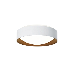 LED Wand-/Deckenleuchte PREMIUM ARCHITEKTUR, � 30,8cm, 18W, 3000K, 2100lm, IP40, IK02, TRIAC, wei�/kupferbraun
