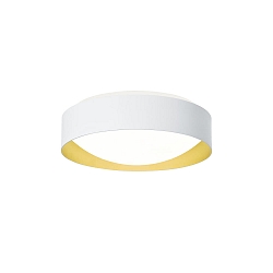 LED Wand-/Deckenleuchte PREMIUM ARCHITEKTUR, � 30,8cm, 9-18W, 4000K, 1200-2100lm, IP40, IK02, Multipower, wei�/gold