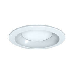 LED Recessed Downlight, round, 18W, 4000K, 2000lm, IP44, opal, DALI dimmable, white
