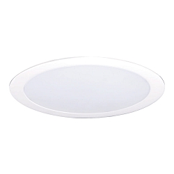 LED Einbau-Downlight, IP44 IK05, flach, rund, �19cm, 350mA (exkl. BG), dimmbar, wei� / opal, 15W 4000K 1900lm 110�