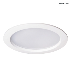 LED Recessed Downlight, 25W, 4000K, 2100lm, round, IP54, DALI dimmable, white