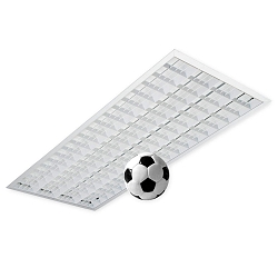 LED Einbau-Rasterleuchte, 62cm, 87�, 95W, 4000K, 11900lm, CRI 80, ballwurfsicher, IP20, wei�
