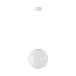 LED Kugelpendelleuchte, �50cm, 355�, 58W, IK06, IP40, DALI dimmbar, PMMA gl�nzend  wei�, 3000K, 7800lm, Baldachin wei�