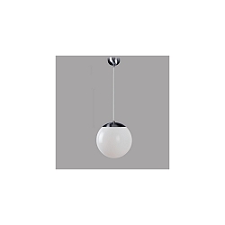 LED Kugelpendelleuchte Glas, IP40 IK02, � 30cm, 22W 4000K 2800lm, DALI dimmbar, Baldachin chrom