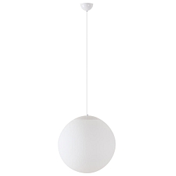 LED Kugelpendelleuchte, �60cm, 355�, 48W, IK01, IP40, schaltbar, Glas wei�, 3000K, 6000lm, Baldachin wei�