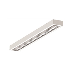 LED Light strip Surfaced /Pendant grid luminaire, 56W, 3000K, 7300lm, IP20, direct, UGR < 19, DALI dimmable, white