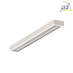 LED Light strip Surfaced /Pendant grid luminaire, 56W, 3000K, 7300lm, IP20, direct, UGR < 19, DALI dimmable, white