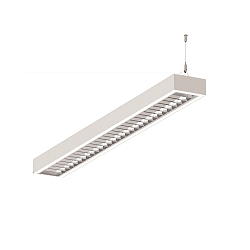 LED Light strip Pendant grid luminaire direct / indirect, 39W, 3000K, 5100lm, IP20, UGR < 19, white