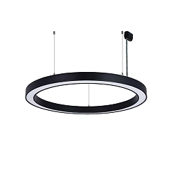 pendant luminaire � 62CM CCT Switch, direct / indirect, UGR < 19, multipower, ring shape IP40, black dimmable