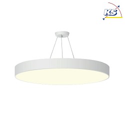 LED Pendant luminaire round direct / indirect, 30W, 3000K, 3000lm, IP40, DALI dimmable, white