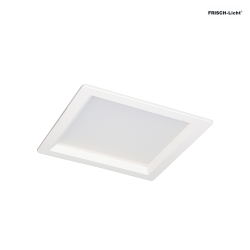 LED Recessed Downlight, 25W, 4000K, 2100lm, square, IP54, DALI dimmable, white