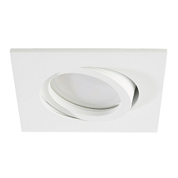 LED Einbau-Downlight, IP20, eckig, 8.3 x 8.3cm, GU10 (inkl.), 30� schwenkbar, 5W 3000K 500lm 45�, wei�