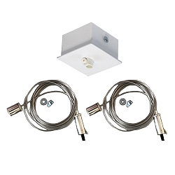 Zubeh�r f�r LED-Lichtkanal-Einzelleuchte, direkt, MICROPAL� - Seilabh�ngungs-Set 150cm (inkl. Anschlussbox in Leuchtenfarbe)