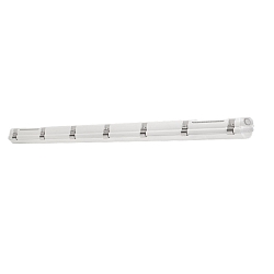 LED-Feuchtraum-Wannenleuchte ECO, 61,5cm, 8,6-15W, 4000K, 1150-2000lm, IP66, IK10, INOX-Verschlss, Multipower, grau