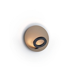 wall luminaire MEGGI round IP20, bronze, black dimmable