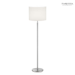 Knapstein Floor lamp 850, shade chintz white, inside white, nickel matt