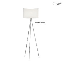 Knapstein Floor lamp 948, nickel matt, shade chintz white, inside white