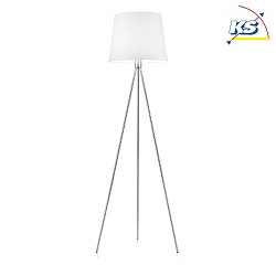 Knapstein Floor lamp 948, chrome, shade chintz white