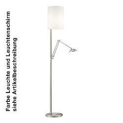 LED Stehleuchte 952, Uplight + Leselicht, 31.5W 2700K, CRi >90, separat dimmbar, Messing matt / Opalglas matt-wei�