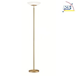 Knapstein LED Floor lamp 954, glass opal matt white, brass matt