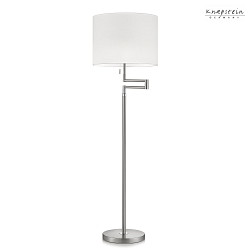 floor lamp LILO-S cylindrical E27 IP20, chrome, nickel matt, white
