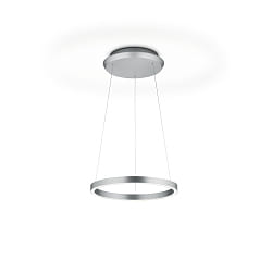 LED pendant luminaire SVEA-L40, � 40cm, direct-indirect, adjustable height, matt nickel