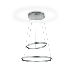 Pendant luminaire LORA-P, nickel matt