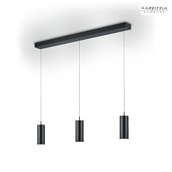 pendant luminaire HELLI-3 3 flames IP20, black dimmable