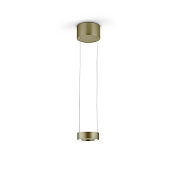LED Pendelleuchte ZERA-1, 1-flammig, 2x 12W, 2200-3000K, 2548lm, IP20, dimmbar, Acrylabdeckung wei�, Effekt bronze
