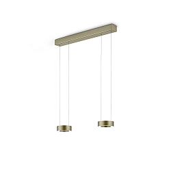 LED Pendelleuchte ZERA-2, 2-flammig, 4x 12W, 2200-3000K, 5096lm, IP20, dimmbar, Acrylabdeckung wei�, Effekt bronze