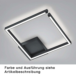 LED Deckenleuchte YOKO-Q, IP20, 42W, 2700K, 4500lm, Nickel matt