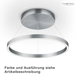 ceiling luminaire LISA-D with remote control, ring shape, black dimmable