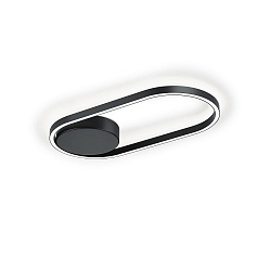 LED Deckenleuchte RIKE, 62W, 2700K, 7159lm, IP20, dimmbar, schwarz