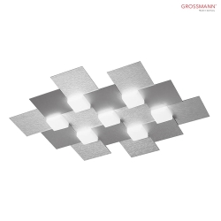 LED Deckenleuchte CREO, 7-flammig, 4340lm, 50,4W, 2700K, Aluminium, dim-to-warm, getrennt schaltbar