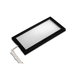 Flache LED Unterbauleuchte LED SKY, IP20, 24V DC, 21 x 11cm, mit LED-24 Steckerkabel 250cm, 6W 4000K 390lm 110�, schwarz