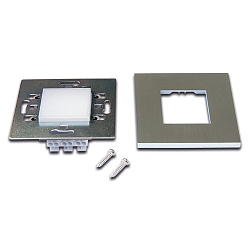 LED Wandeinbauleuchte LED Wall F f�r Unterputz- und Hohlwanddosen, IP20, 7.5 x 7.5cm, 230V, 0.9W 3000K 50lm, Edelstahl