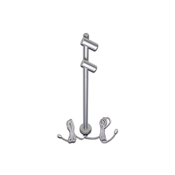 LED DUO SPOT f�r Objektbeleuchtung, H�he stufenlos bis 30cm, 24V DC, CRi>90, dreh-/ schwenkbar, 2x 1.5W 4000K 38�, Alu