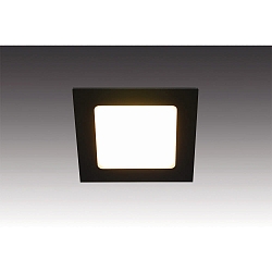 LED M�bel-Einbauleuchte FAQ 58, IP44, eckig, 12mm flach, CRI >90, ohne BG, Metall, 3W 4000K 225lm, schwarz