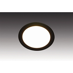 Recessed LED area light luminaire FAR 68-LED, IP44, round, LED24 connection, CRi>90, 3000K 270lm 110�, black